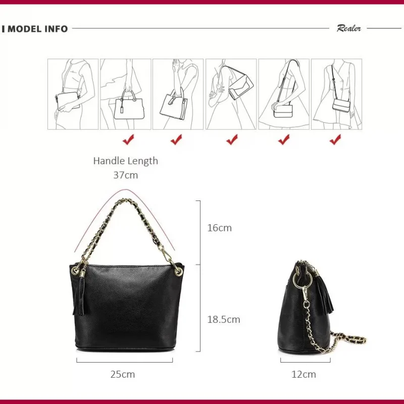 Láncos női válltáska, bőr, szürke olasznoitaska-hu 5