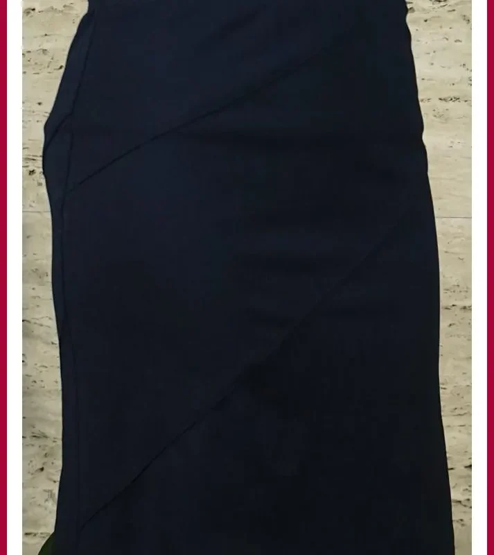 Női elegáns szoknya, sötétkék olasznoitaska-hu 2